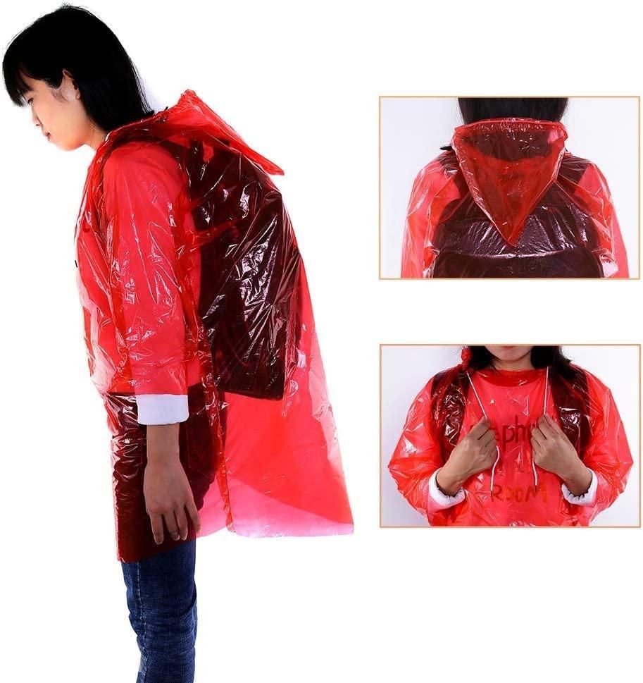 FULLY Reusable Wallet Rain Card Rain Coat for Adults ( Set of 5 ) Multicolor.
