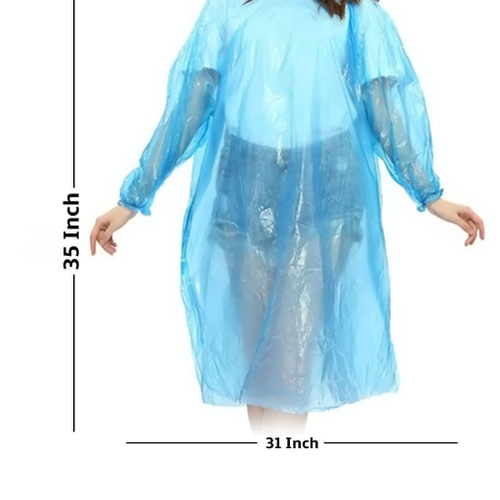 FULLY Reusable Wallet Rain Card Rain Coat for Adults ( Set of 5 ) Multicolor.
