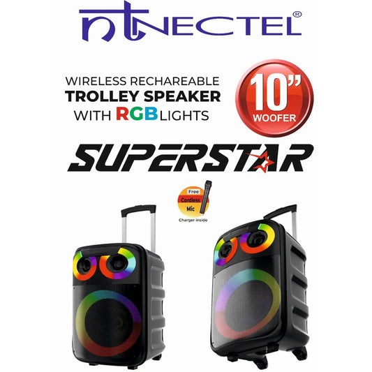 Big Trolley Woofer with Wireless Mic | Powerful Sound System for Parties