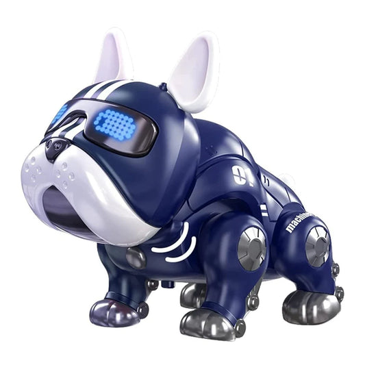 Fashion Black Robot Dog Machine | Smart Electric Pet with Glow Eyes, Movable Limbs & Rotatable Head