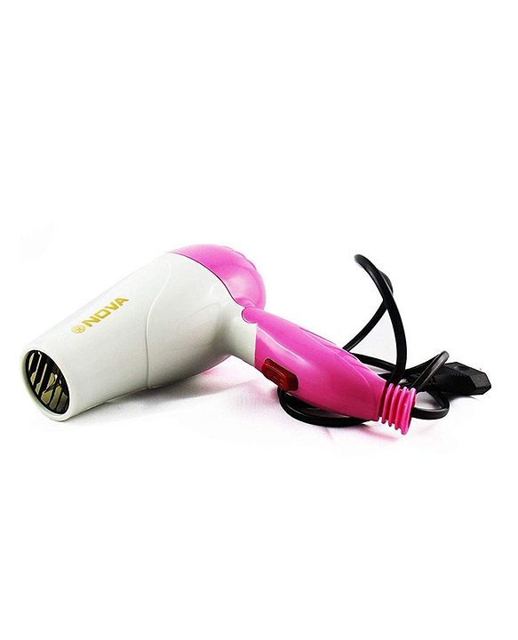 Covetcart NOVA (NV-1290) Professional Electric Hair Dryer: 1000 W Foldable Design with 2 Speed Control in Pink