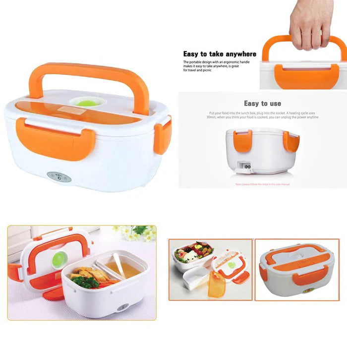 Portable Electric Lunch Box – Food Warmer Tiffin for On-the-Go Heating