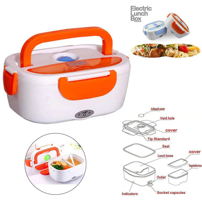 Portable Electric Lunch Box – Food Warmer Tiffin for On-the-Go Heating