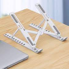 Ergonomic Plastic Laptop Stand: Portable and Adjustable Laptop Holder for Improved Comfort and Ventilation