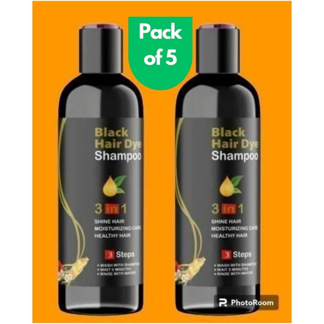 Unisex Instant Black Herbal Hair Dye Shampoo