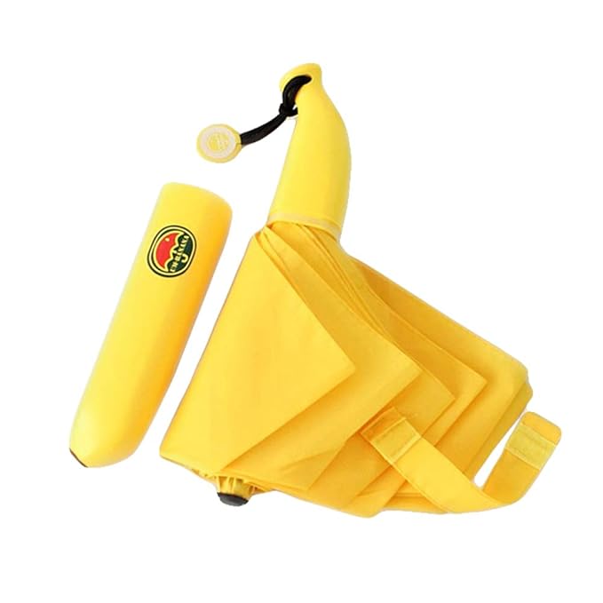 Portable Banana Folding Umbrella | UV Protection Sun & Rain Umbrella for Outdoor Activities