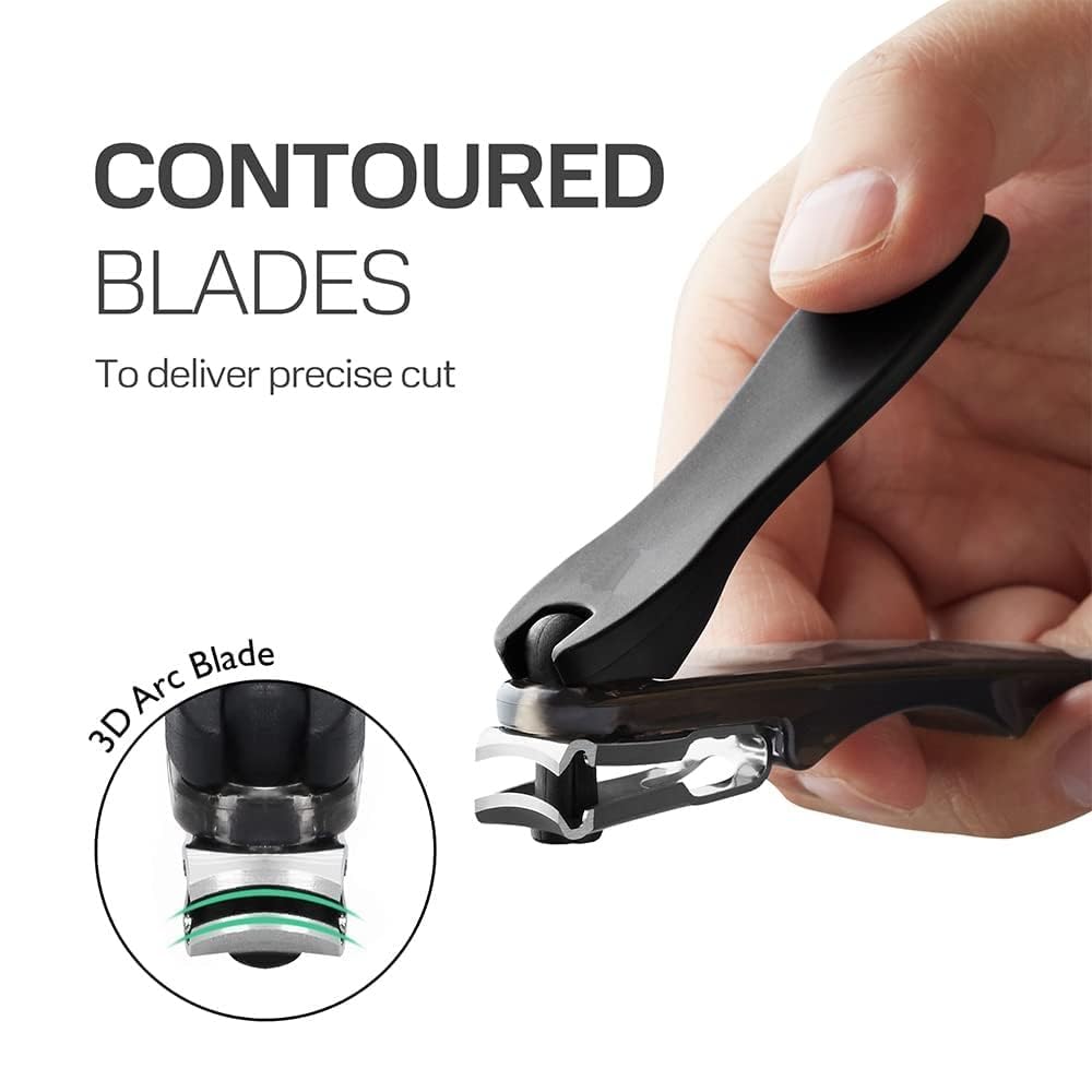 HARDIJ Foldable Head Nail Cutter: 360-Degree Rotary Stainless Steel Nail Clipper for Effortless Nail Care