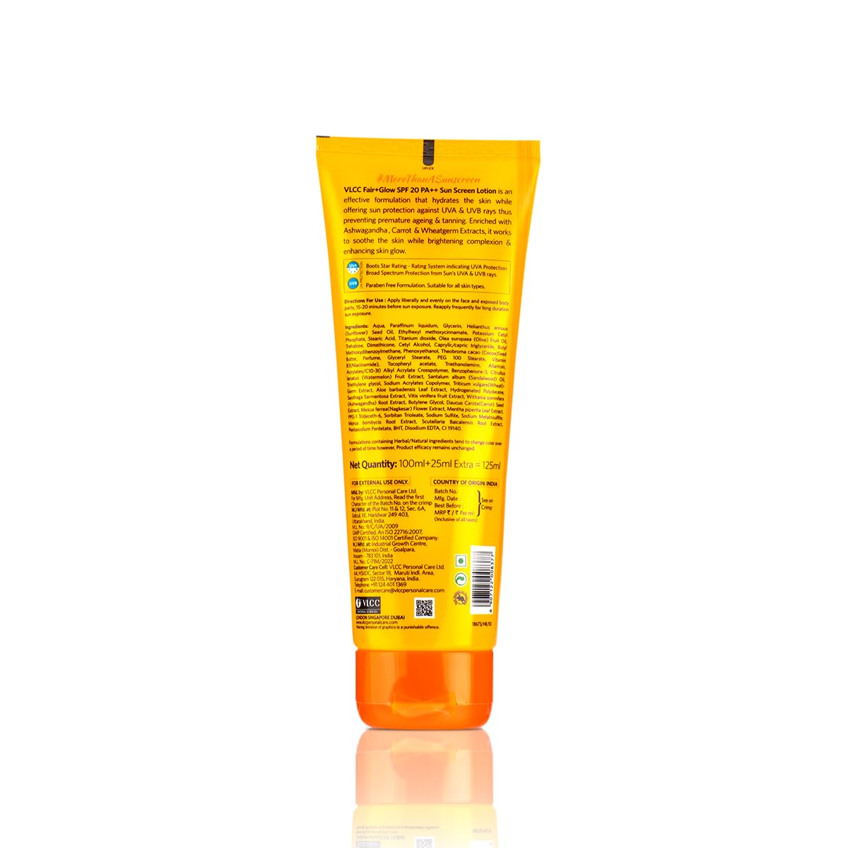 VLCC Fair Glow Sunscreen Lotion SPF 20 | Lightweight Protection for Radiant Skin