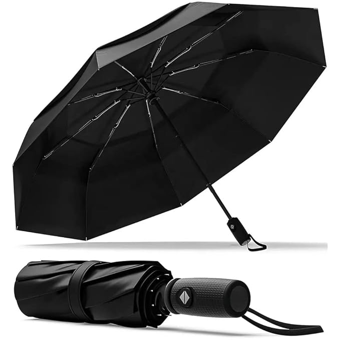 Auto Open Close Windproof Umbrella | Lightweight Compact Umbrella for Women, Men & Kids