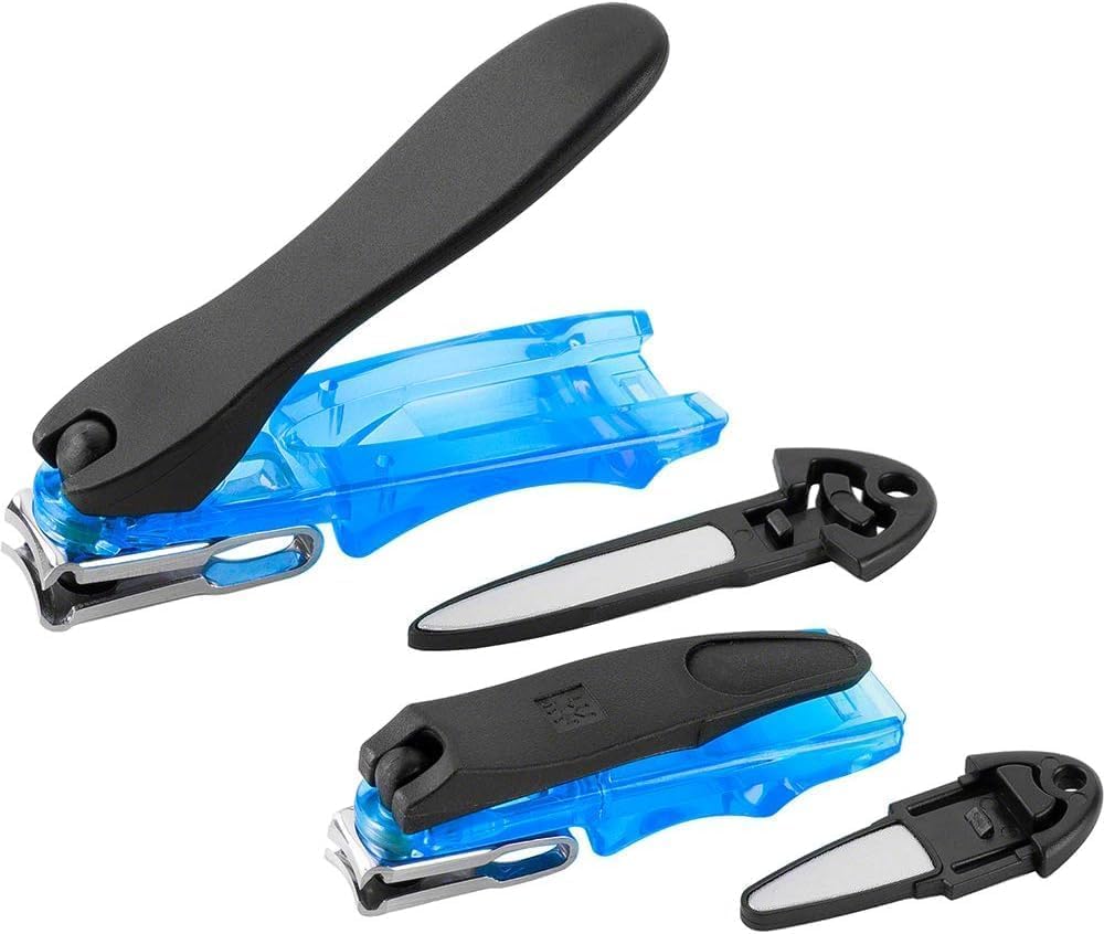 HARDIJ Foldable Head Nail Cutter: 360-Degree Rotary Stainless Steel Nail Clipper for Effortless Nail Care