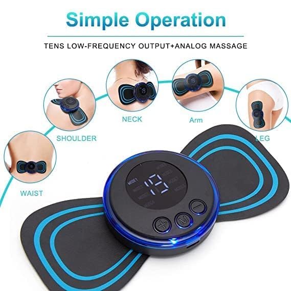 Hewan Wireless Electric Foot Massager: Rechargeable EMS Massage Machine for Pain Relief with 8 Modes & 19 Intensity Levels