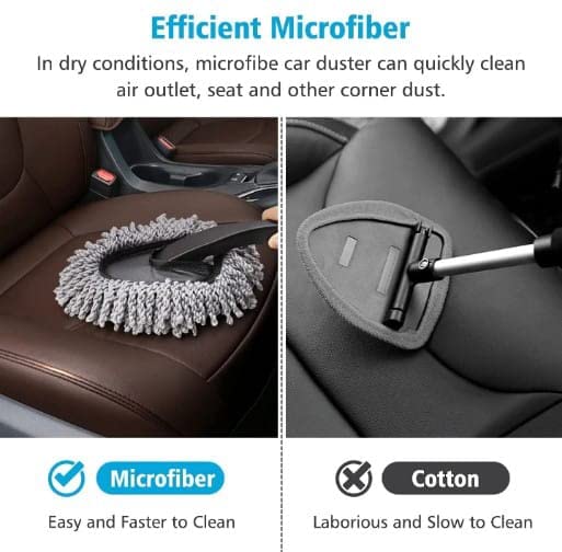 Mini Car Duster | Soft Microfiber Dash Brush for Cars, Home, Kitchen & Computer Cleaning