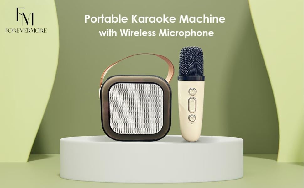 Forevermore Karaoke Machine with Wireless Mics & Bluetooth Speaker – Perfect Birthday Gift for Kids & Adults