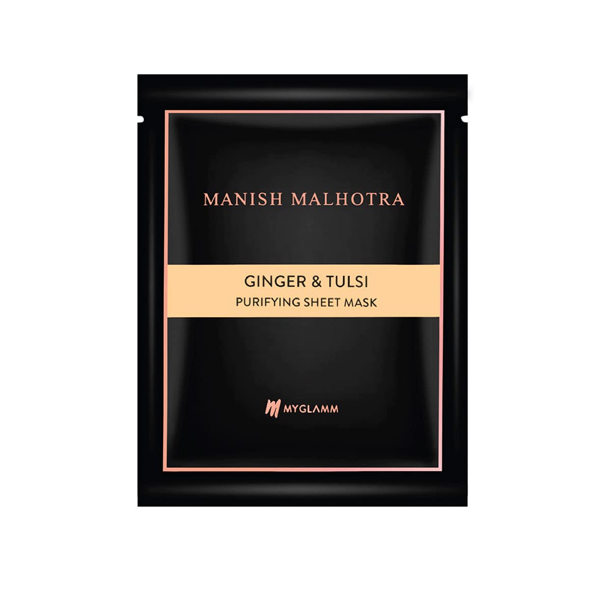 Manish Malhotra Sheet Mask | Tulsi & Ginger | Purifying & Refreshing Skincare.