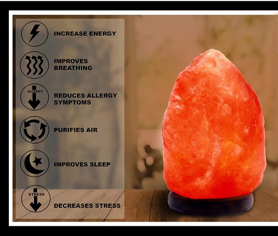 Josan Brothers Himalayan Pink Rock Salt Lamp with Dimmer | Adjustable Brightness for Relaxation