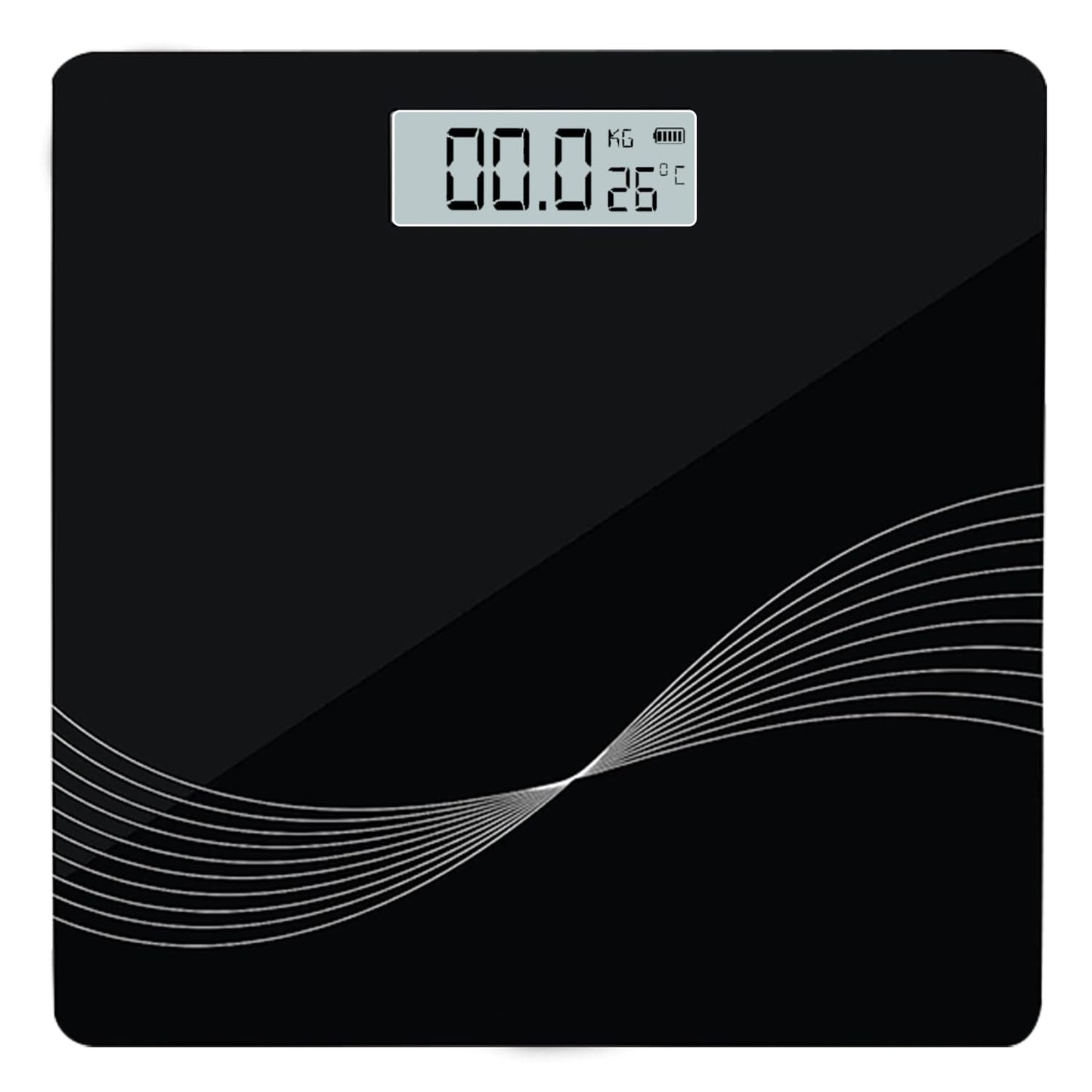 MAXPRO WC135 Wave Digital Weight Scale: High Precision Electronic Weighing Scale with LCD Panel and Tempered Glass