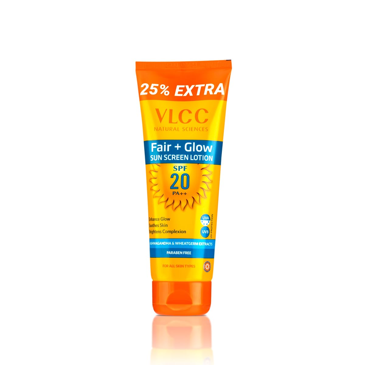 VLCC Fair Glow Sunscreen Lotion SPF 20 | Lightweight Protection for Radiant Skin