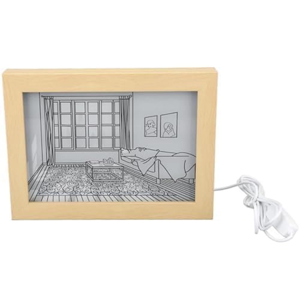 COFIEX 3D LED Painting Wooden Photo Frame