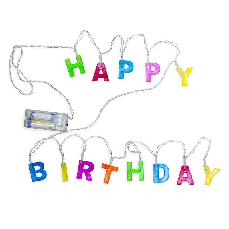 Crackles Happy Birthday LED Alphabet Light Letters | Party Decoration for Kids & Adults