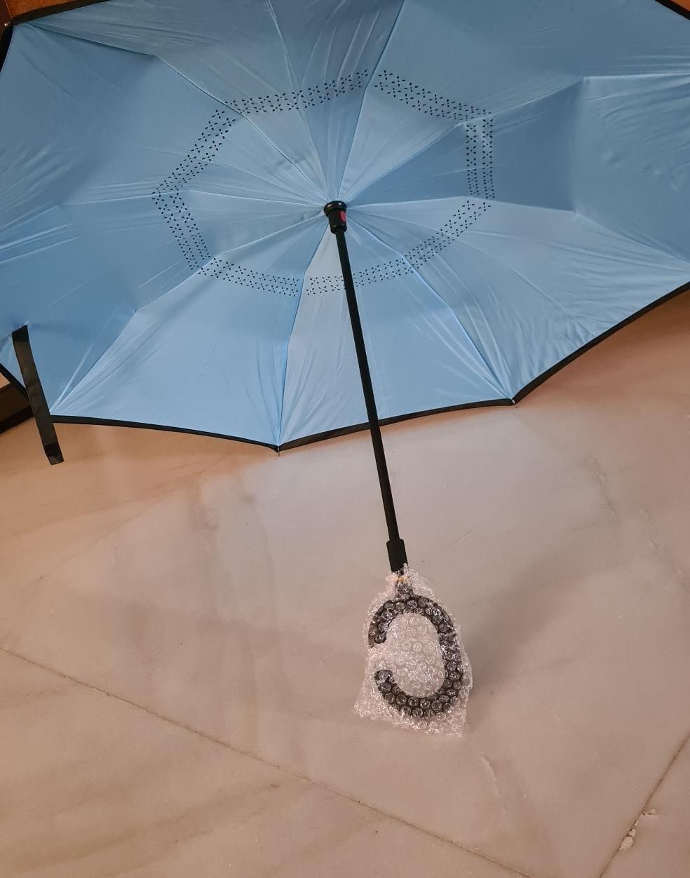 Double Layer Inverted Reversible Umbrella