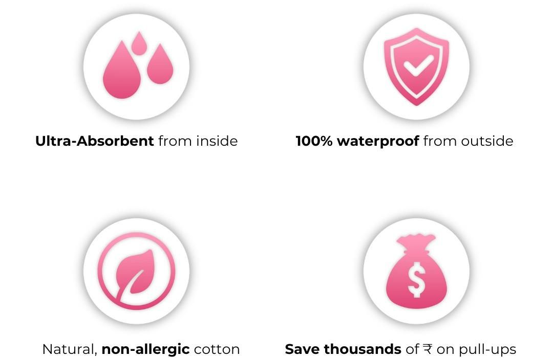 2 In 1 Baby Waterproof Leakproof Children Cloth