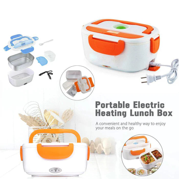 Portable Electric Lunch Box – Food Warmer Tiffin for On-the-Go Heating