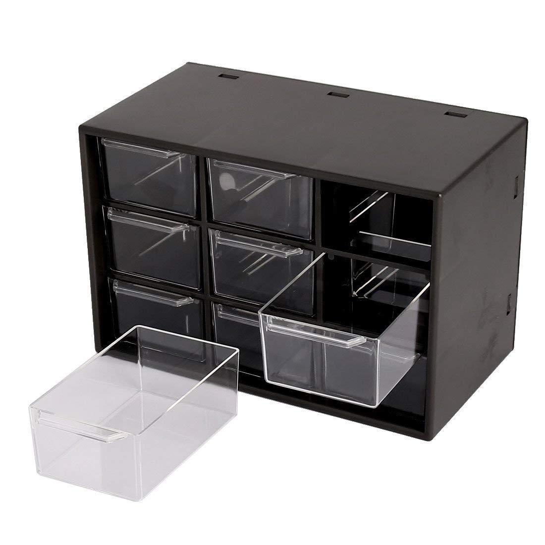 K.B. SALES 9-Grid Mini Plastic Drawer Storage Box | Multipurpose Organizer for Jewelry, Office Supplies & More