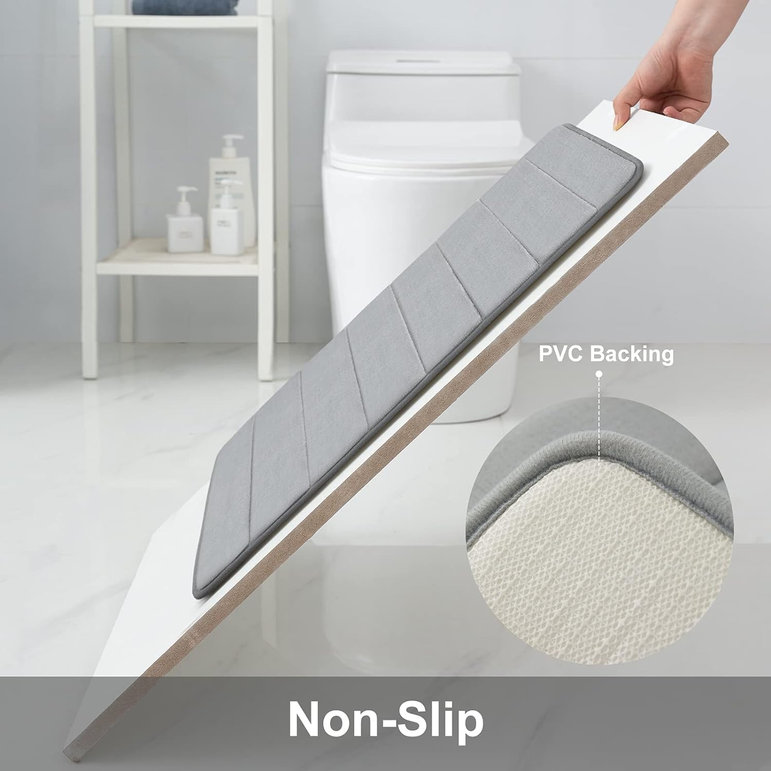 Memory Foam Bath Mat & Non-Slip Bathroom Rug