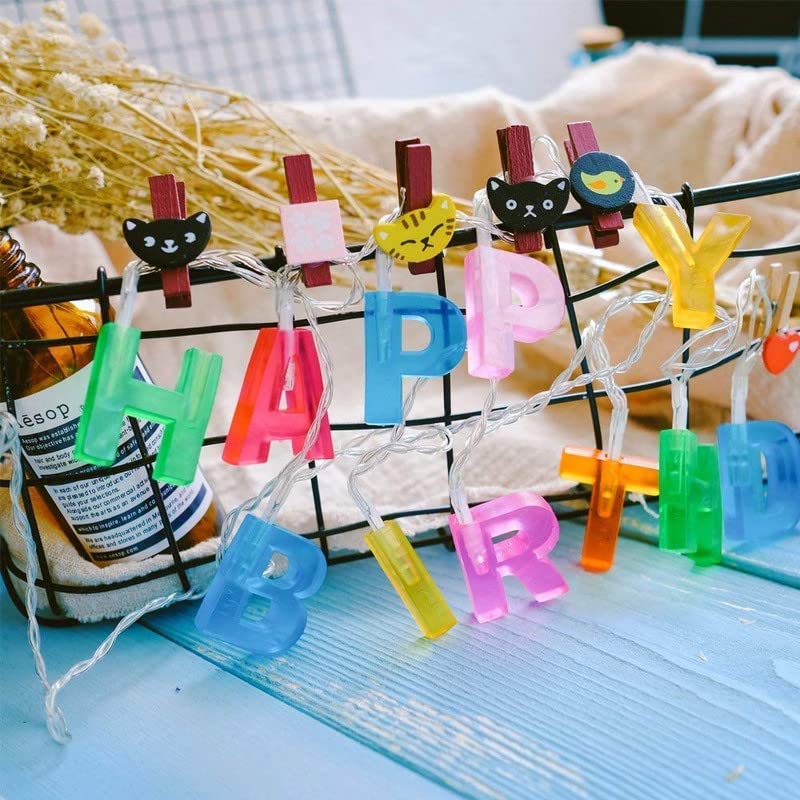 Crackles Happy Birthday LED Alphabet Light Letters | Party Decoration for Kids & Adults