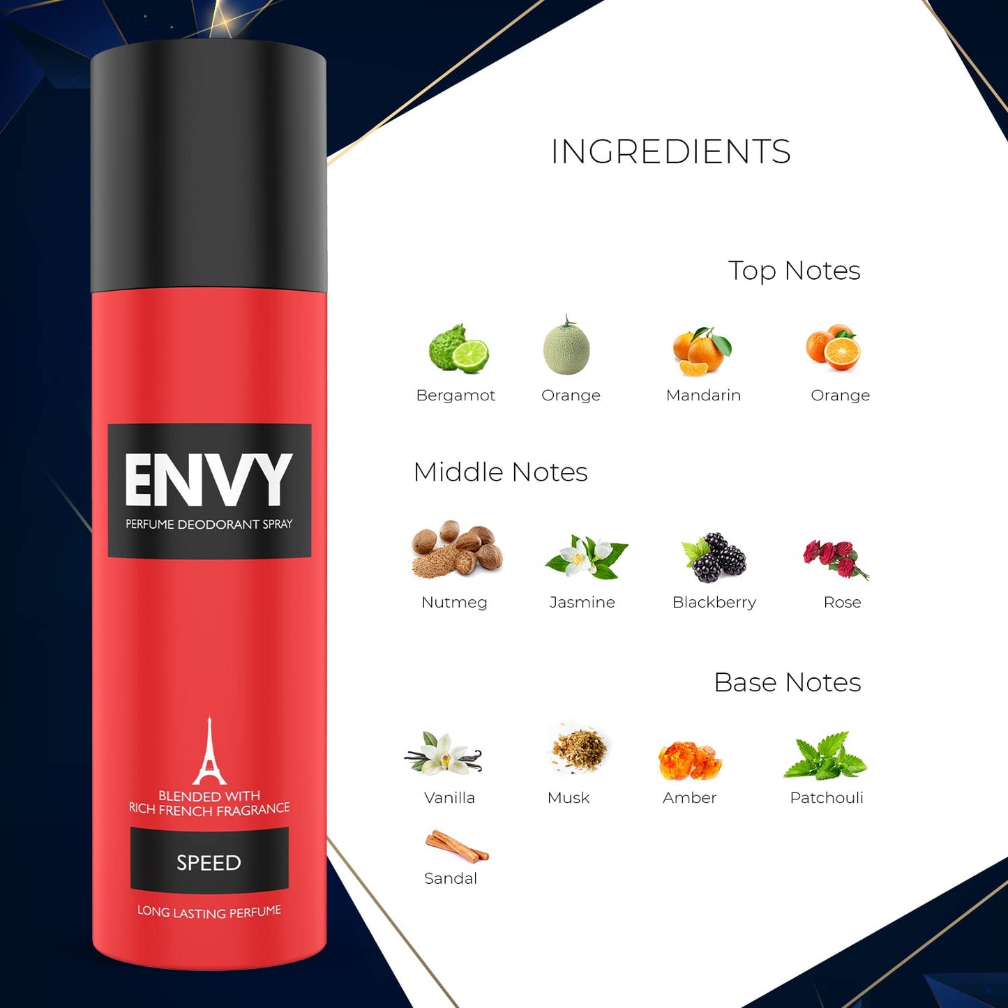 Envy Gucci Speed Aerosol Deodorant | Long-Lasting Deo Fragrance for Men.