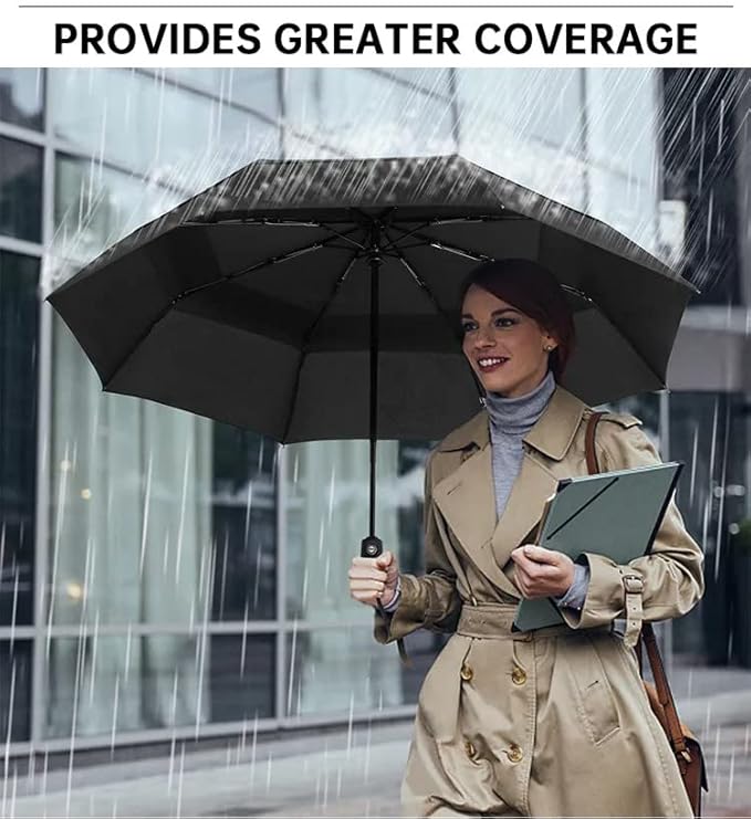 Auto Open Close Windproof Umbrella | Lightweight Compact Umbrella for Women, Men & Kids