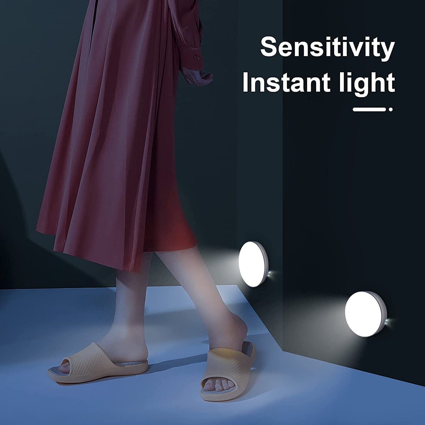 Eloxee Wireless Motion Sensor Light: Rechargeable LED Magnetic Light with USB Charging and Self-Adhesive Design