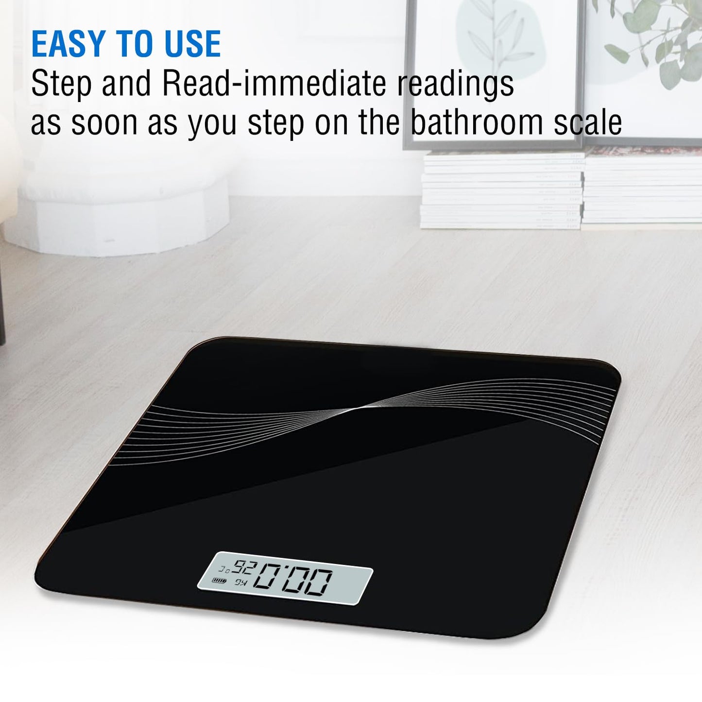 MAXPRO WC135 Wave Digital Weight Scale: High Precision Electronic Weighing Scale with LCD Panel and Tempered Glass