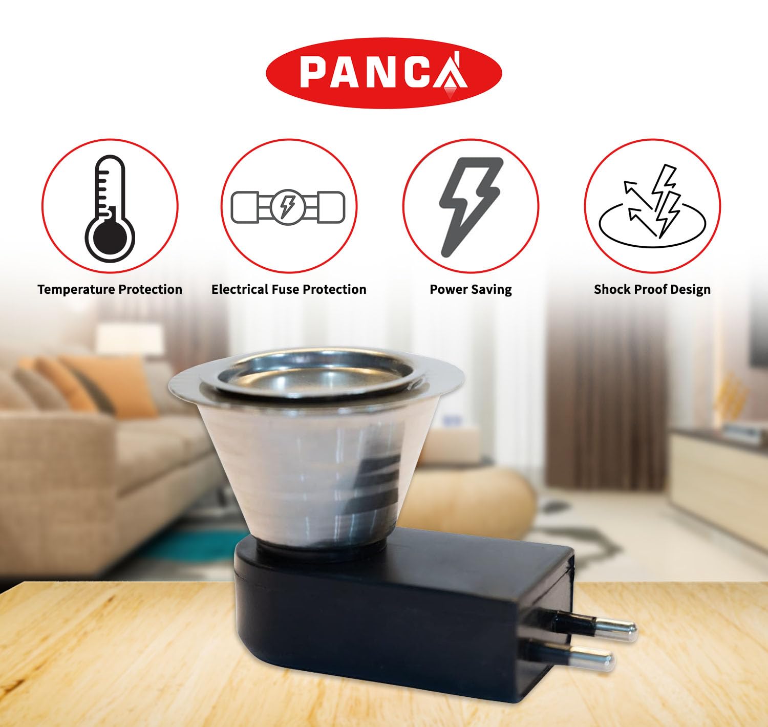 PANCA Steel Kapoor Dani | Electric Camphor & Bakhoor Diffuser for Home. ( SET OF 2 )