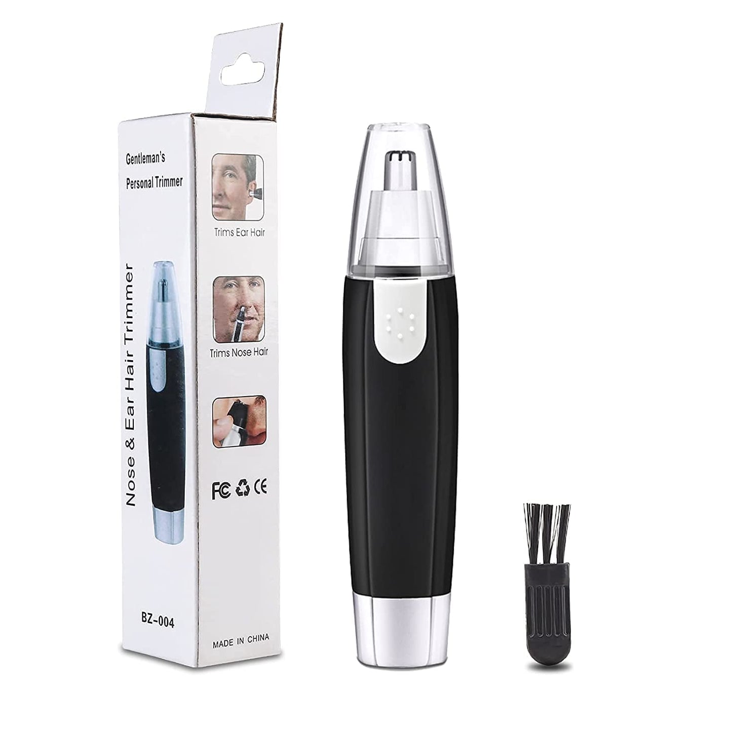 SILENCIO Ear and Nose Hair Trimmer | Pain-Less Eyebrow & Facial Hair Clipper for Men & Women