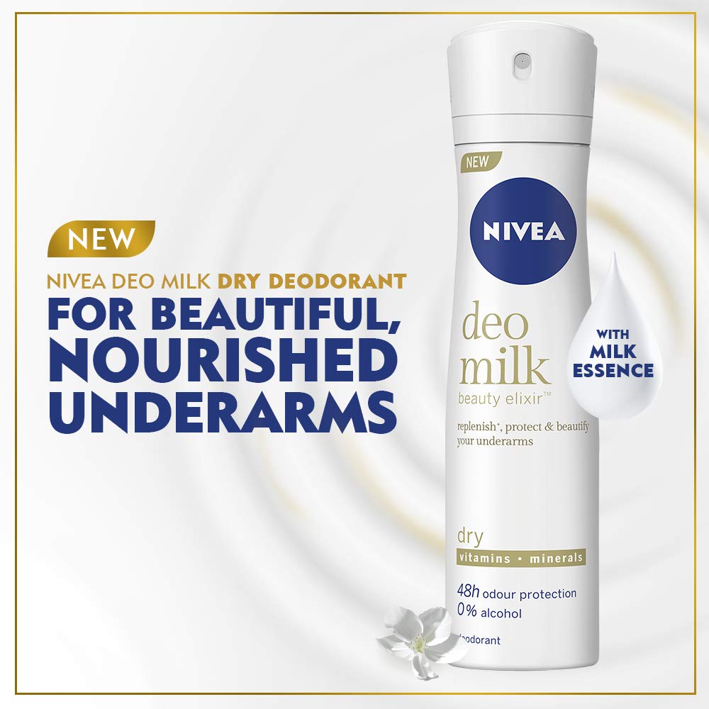 Nivea Deo Milk Dry Deodorant for Women | Long-Lasting Freshness & Gentle Care.