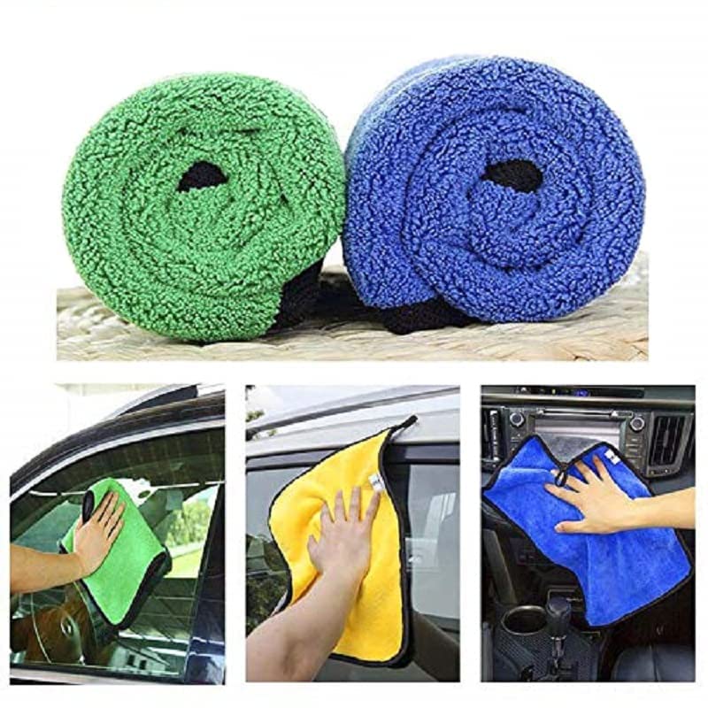 Heavy Duty 500 GSM Double-Sided Microfiber Towel | Extra Thick & Lint-Free for Car Cleaning