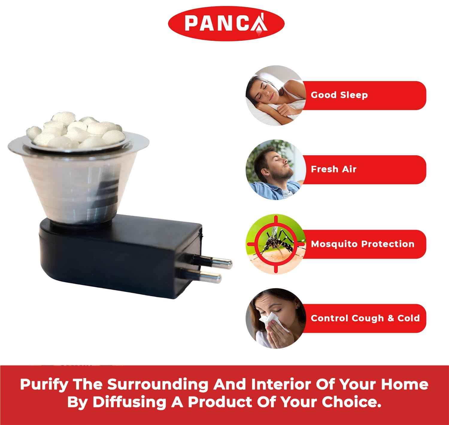 PANCA Steel Kapoor Dani | Electric Camphor & Bakhoor Diffuser for Home. ( SET OF 2 )