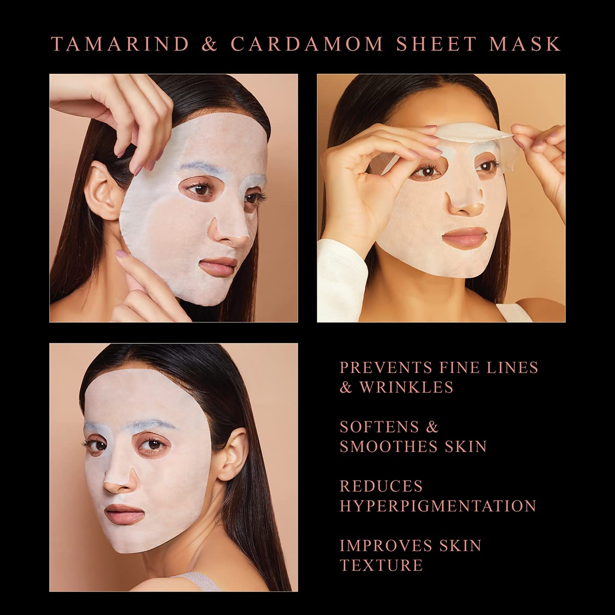 Manish Malhotra Sheet Mask | Tamarind & Cardamom | Hydrating & Revitalizing.