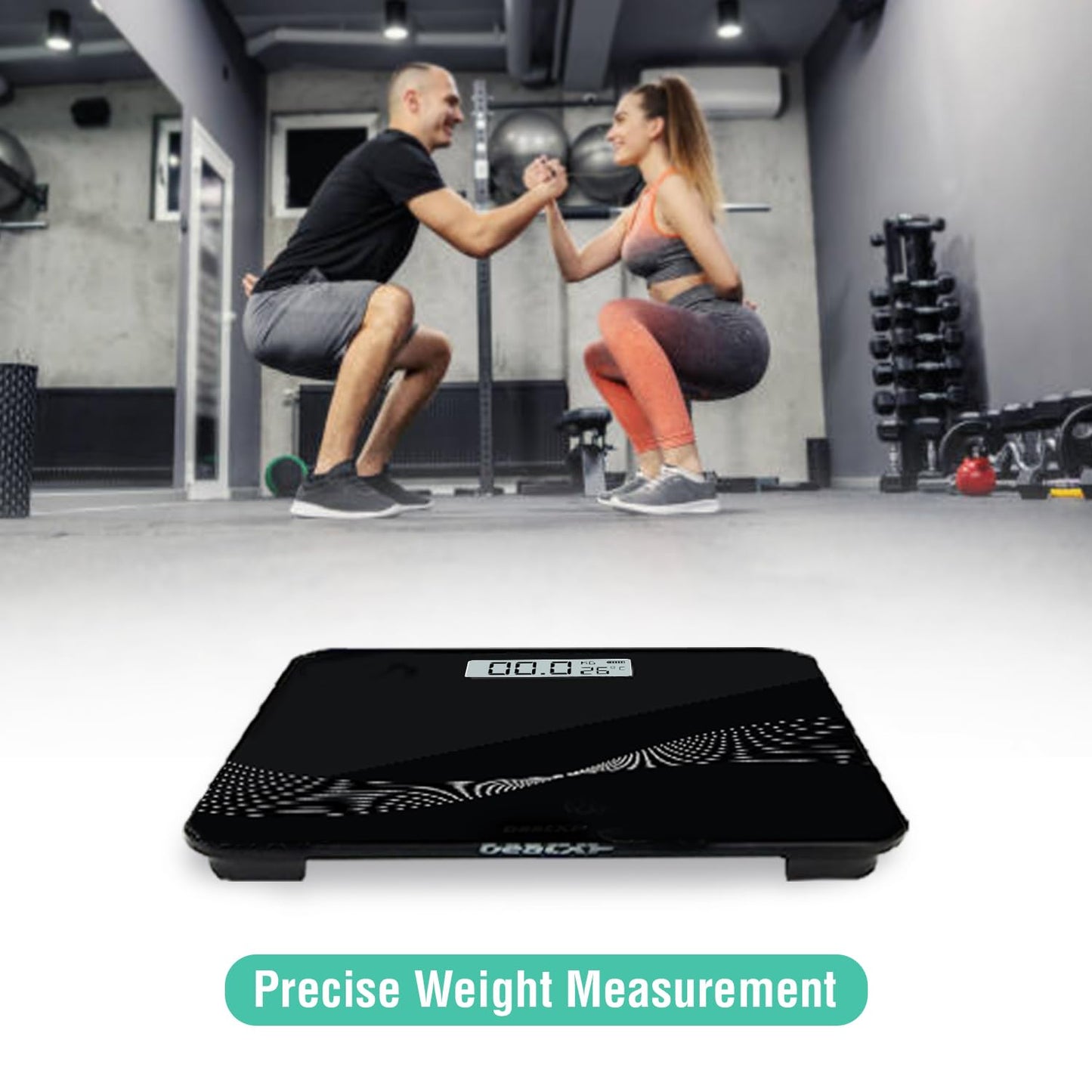 MAXPRO WC135 Wave Digital Weight Scale: High Precision Electronic Weighing Scale with LCD Panel and Tempered Glass