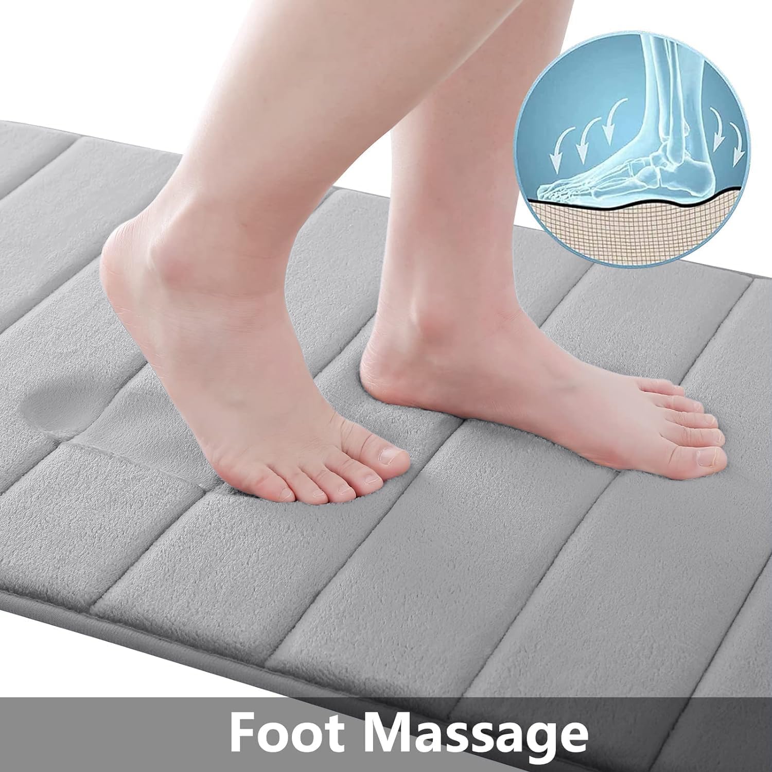 Memory Foam Bath Mat & Non-Slip Bathroom Rug