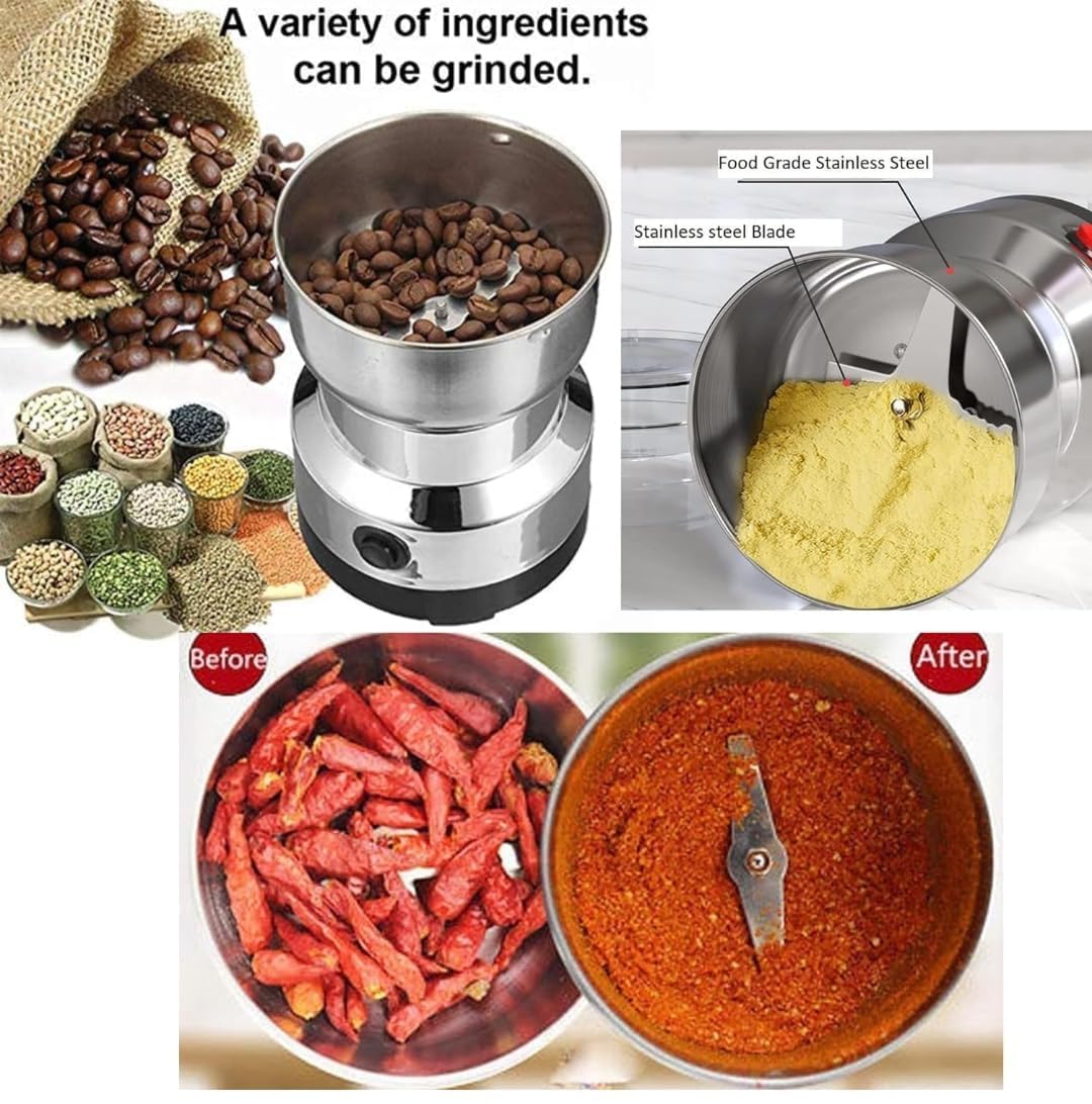 Larrito Stainless Steel Nima Multifunctional Electric Grinder | Coffee Bean Grinder & Household Mixer