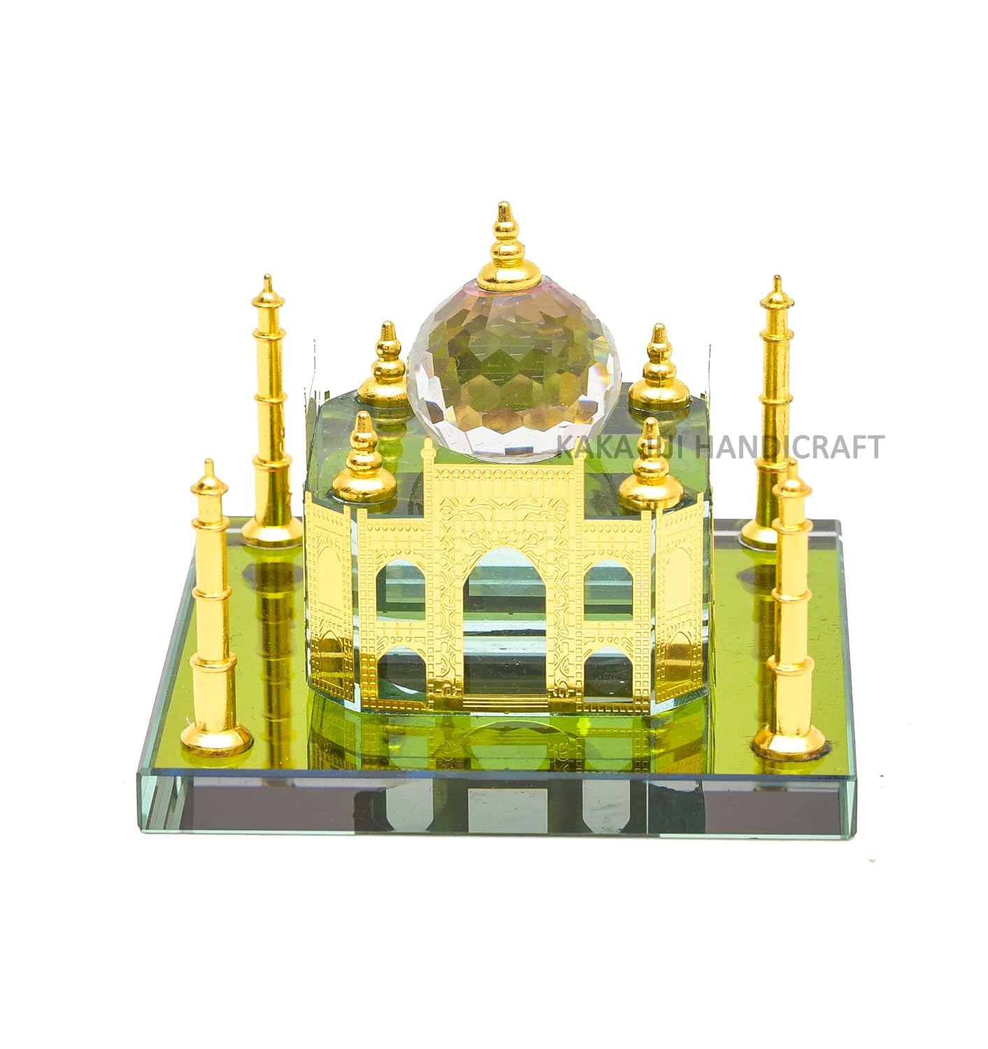 Handicraft Crystal Taj Mahal Miniature | Elegant Home & Office Decor Showpiece