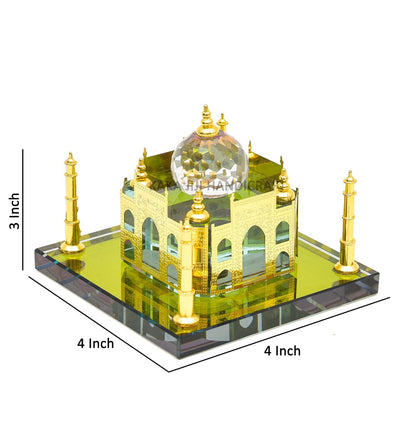 Handicraft Crystal Taj Mahal Miniature | Elegant Home & Office Decor Showpiece