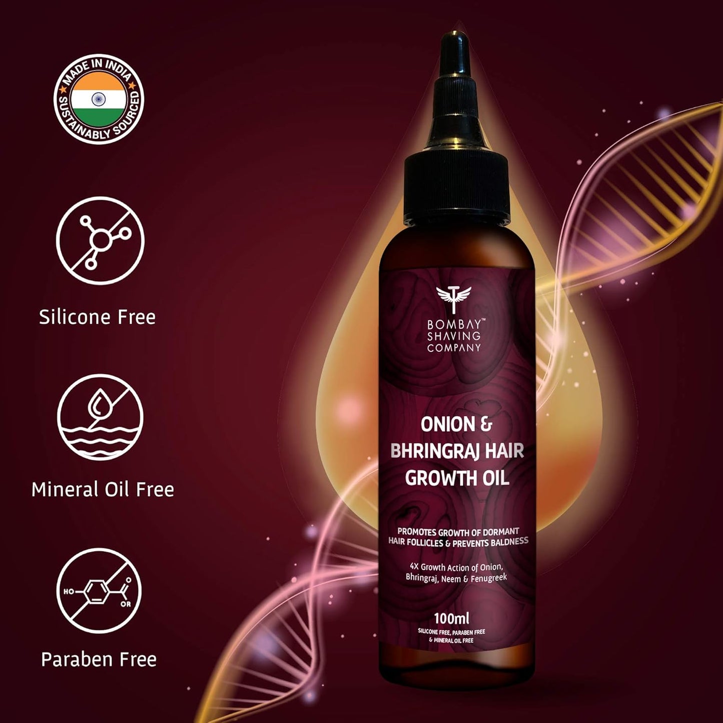 WOW Bhringraj Hair Oil | Strengthening & Nourishing Treatment for Healthy Hair.