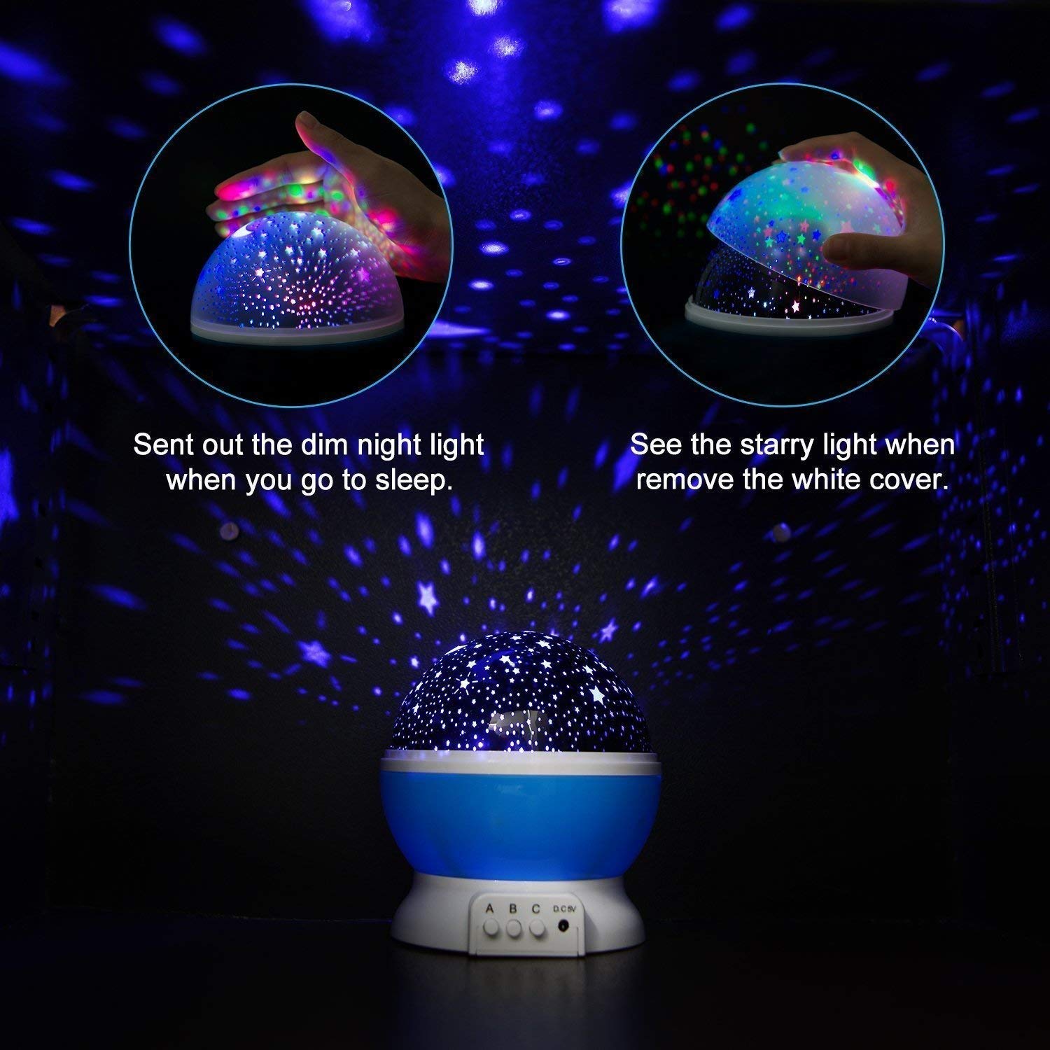 Toy Imagine Star Master Galaxy Night Projector Lamp | 360° Rotating Colorful Starry