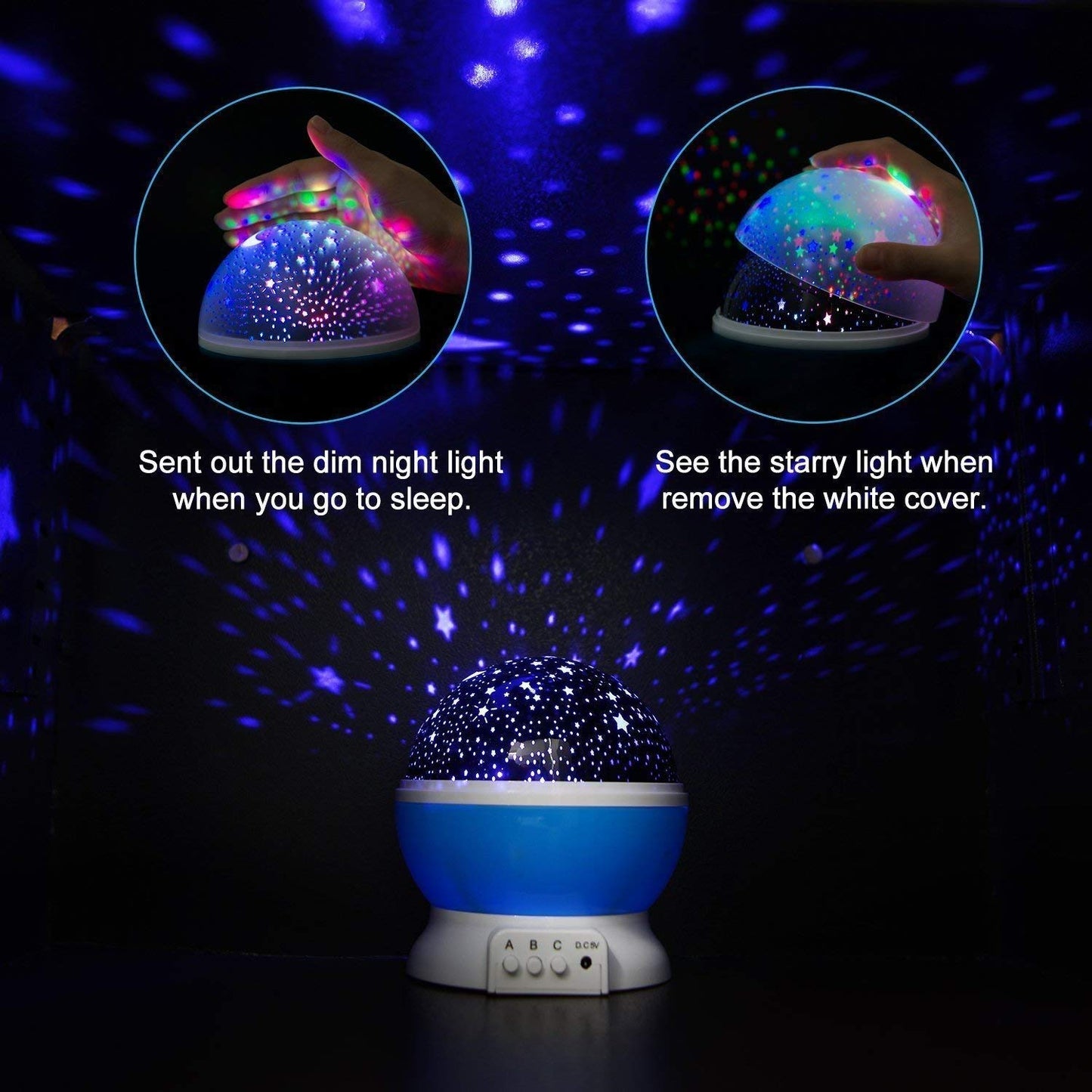 Toy Imagine Star Master Galaxy Night Projector Lamp | 360° Rotating Colorful Starry Projection