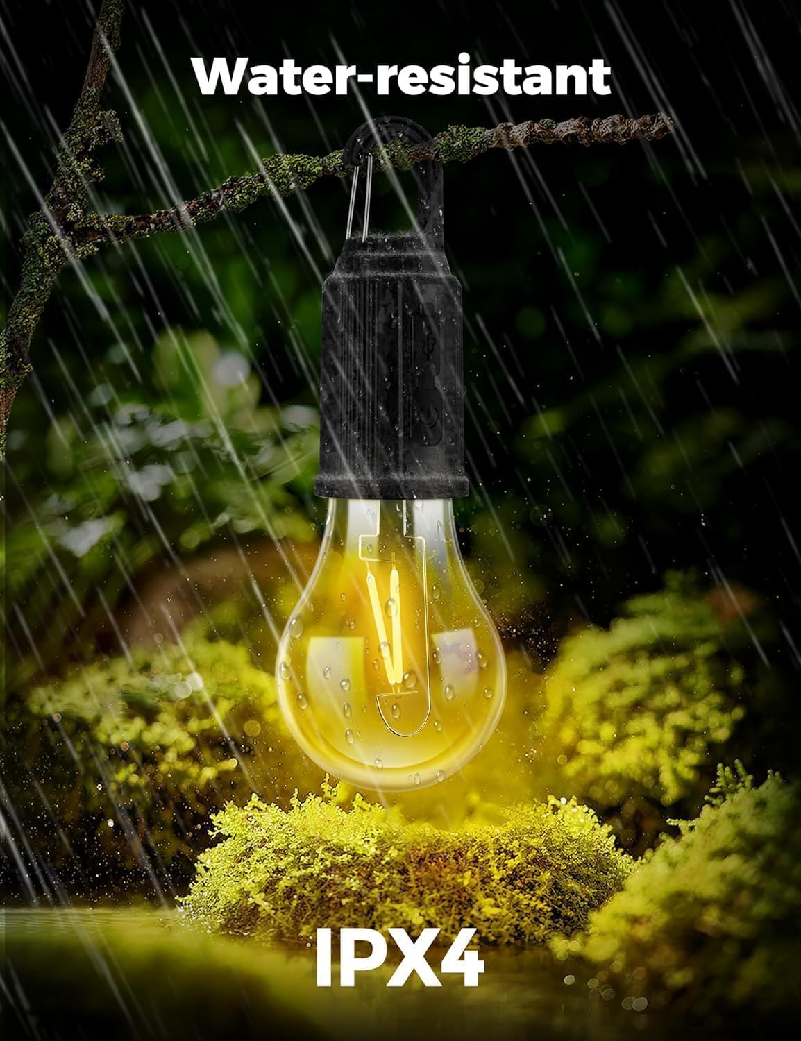 DesiDiya® Rechargeable Waterproof LED Camping Ligh t bulb | 3-Mode Hanging