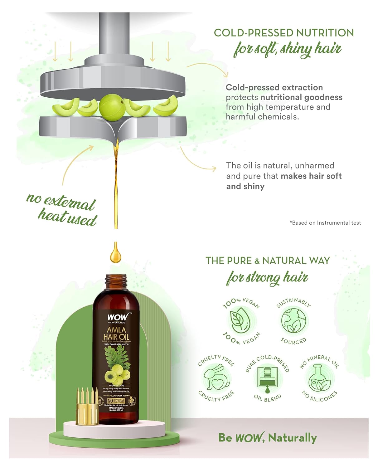 WOW Amla Hair Oil | Strengthening & Nourishing for Healthier, Shiner Hair.