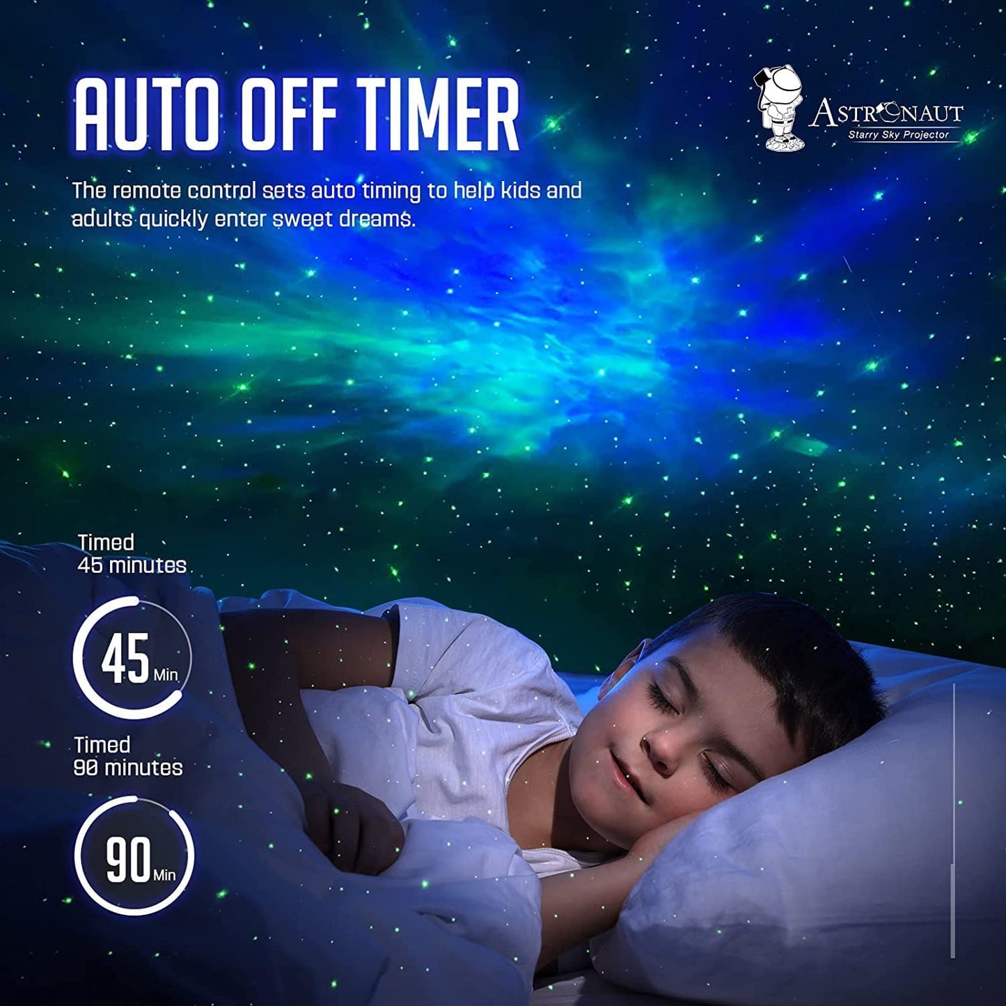 Astronaut Galaxy Projector | 360° Adjustable Nebula Night Light with Remote Control for Bedroom & Parties